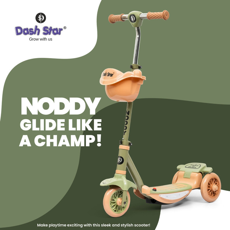 Dash Star Noddy DX Road Runner Kick Scooter for Kids Scooter(Green, Pack of 1)