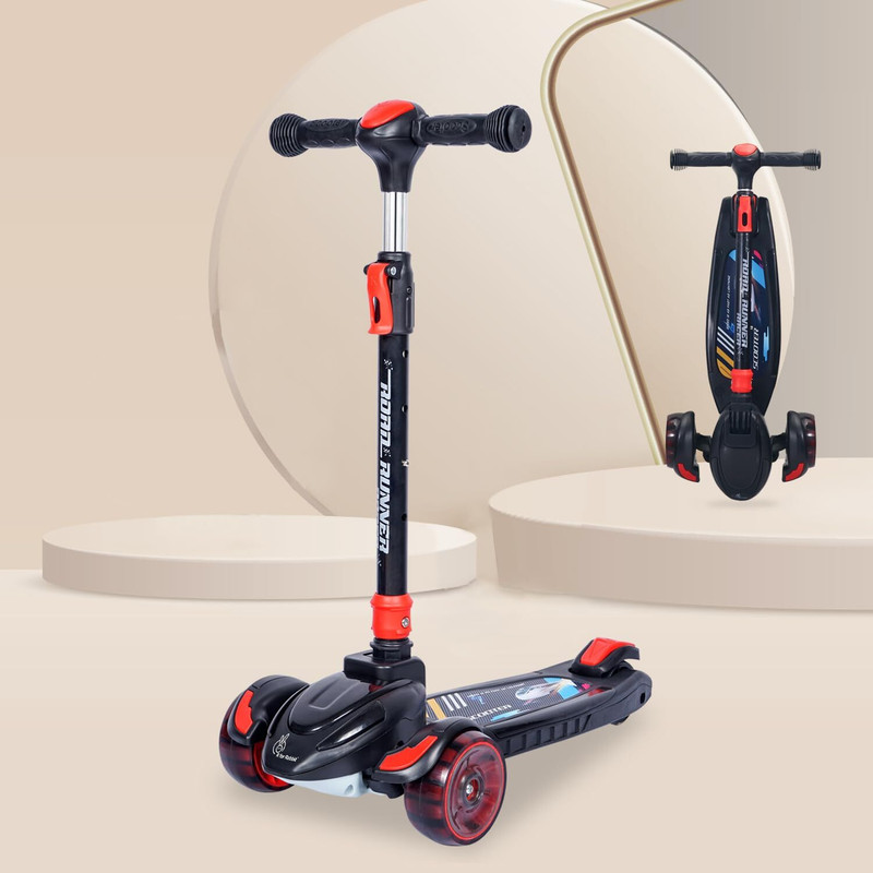 Pepstter Road Runner Racer Scooter for Kids of 3+ Years Age Kids Scooter(Red, Pack of 1)