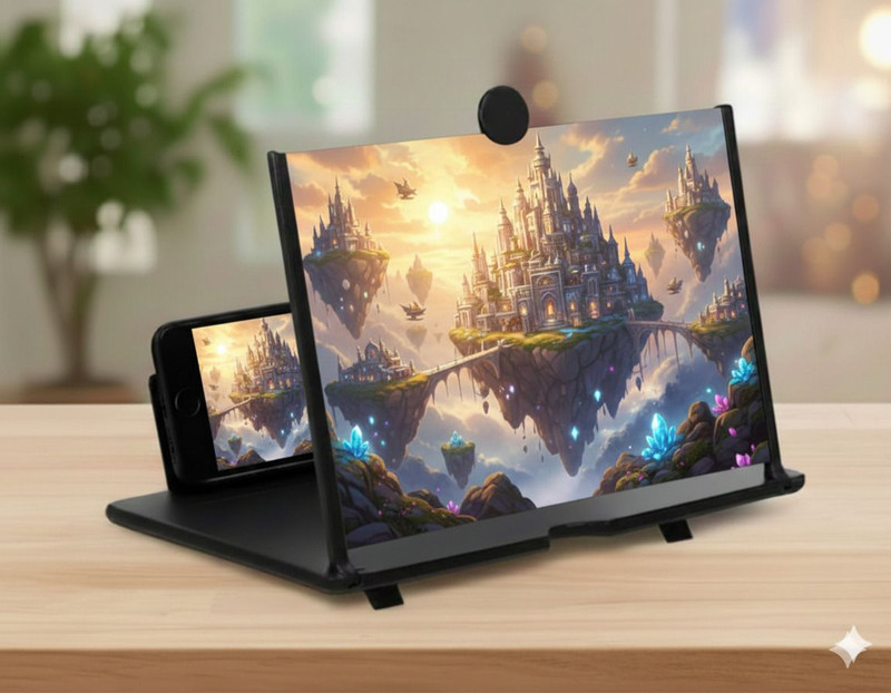 DREZII 12 inch 3D HD Mobile Screen Magnifier for All Smartphones Foldable Phone Screen Amp FA Screen Expander Phone