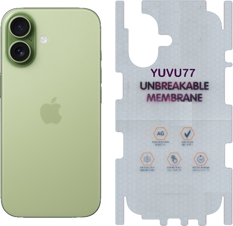 yuvu77 Back Screen Guard for Nothing Phone (3a) Lite 5G, Membrane with 360 coverage, unbreakable membrane(Pack of 1)