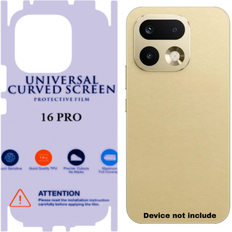 Shreejee Back Screen Guard for REALME 16 PRO 5g back MEMBRANE glossy with 360 covrege back and side full back panel protector(Pack of 1)