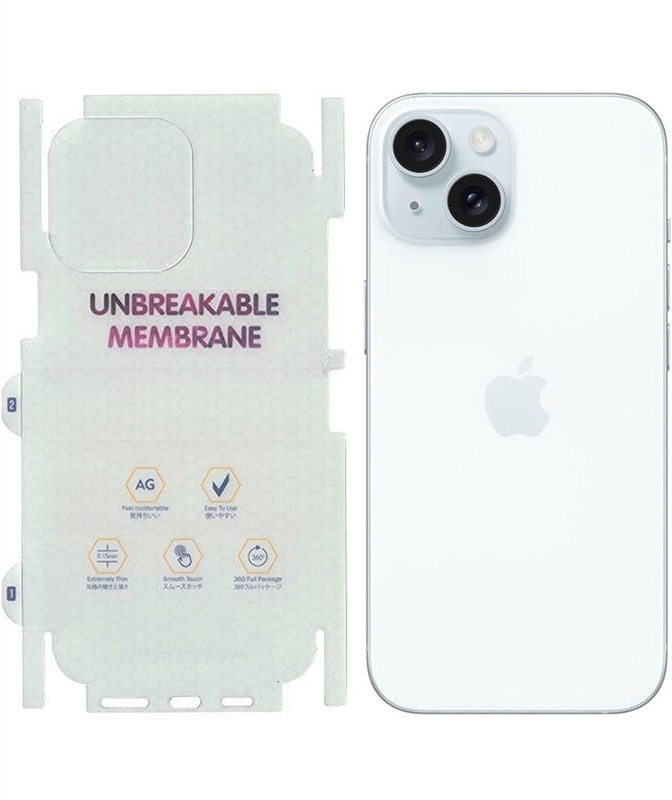 yuvu77 Back Screen Guard for Apple iPhone 17 Pro, Membrane, 360 coverage(Pack of 1)