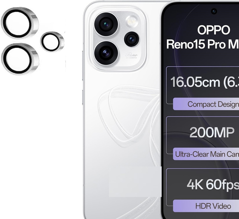 welldesign Camera Lens Protector for OPPO Reno15 Pro Mini 5G, OPPO Reno 15 Pro Mini 5G(Pack of 1)