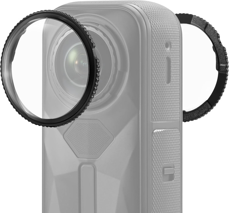 MILLETS Camera Lens Protector for Insta 360 X5 Accessories, Scratch/Drop/Dust Proof, Twist-Lock Design, 2 pcs (Optical PC)(Pack of 2)