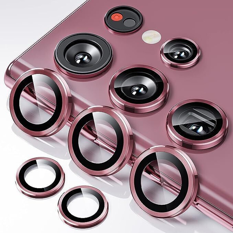 RADHYA Camera Lens Protector for Samsung Galaxy S22 Ultra, 9H Tempered Glass Metal Individual Ring Cover, Easy Installation, HD Clear, Set of 5(Pack of 1)