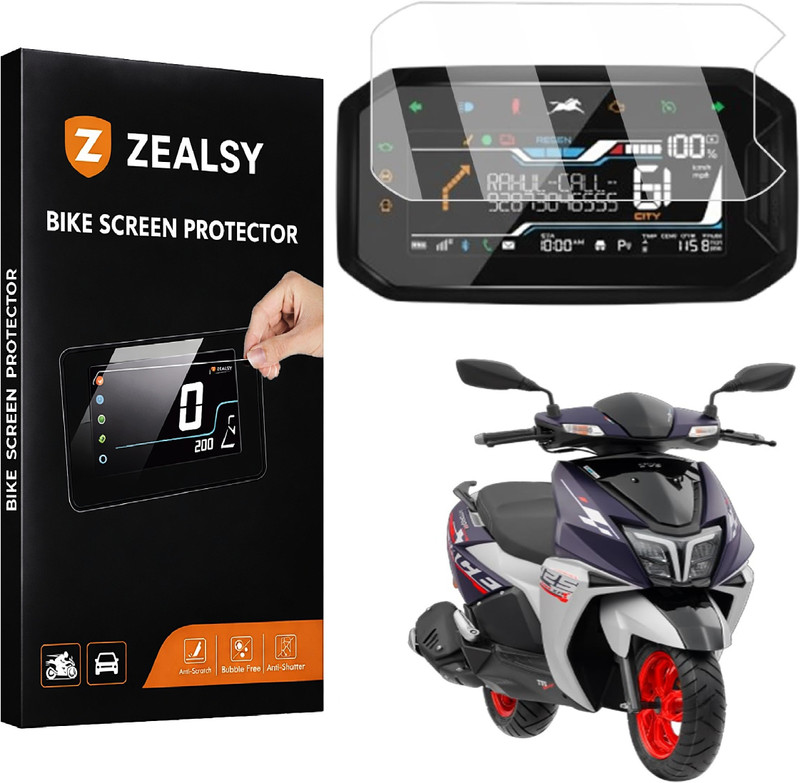 Zealsy Screen Guard for Ntorq 125 Race XP Scooter Digital Speedometer Display Protector Bike Display Screen Guard(TVS)