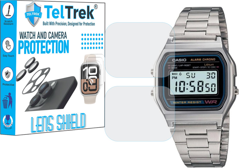 TELTREK Edge To Edge Screen Guard for Casio Vintage A158WA1(Pack of 2)