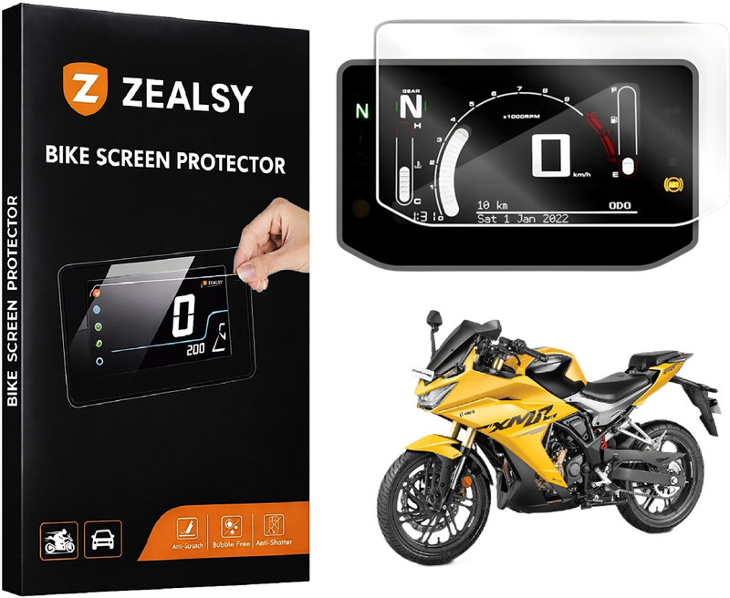 Zealsy Screen Guard Karizma XMR TFT Digital Speedometer Display Protector Bike Display Screen Guard(Hero)