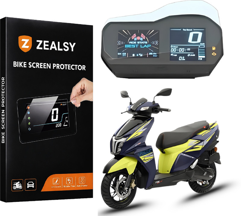 Zealsy Screen Guard for Ntorq 125 XT Scooter Digital Speedometer Display Protector Bike Display Screen Guard(TVS)