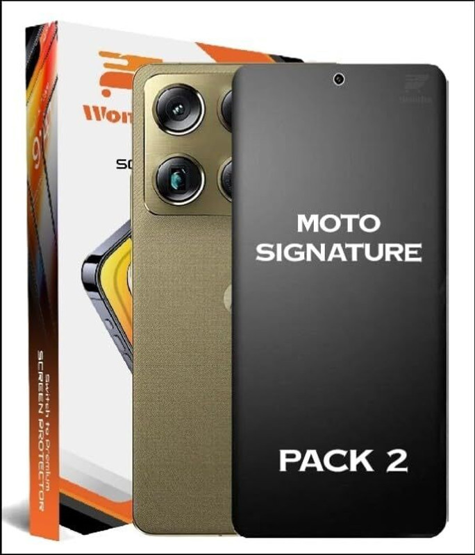 WonRia Edge To Edge Screen Guard for Moto Signature, Motorola Signature 5G, Matte Membrane Film(Pack of 2)