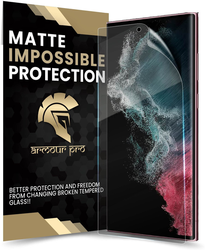 ArmourPro Edge To Edge Screen Guard for Samsung Galaxy S22 Ultra, Samsung S22 Ultra, Matte Unbreakable Membrane(Pack of 1)