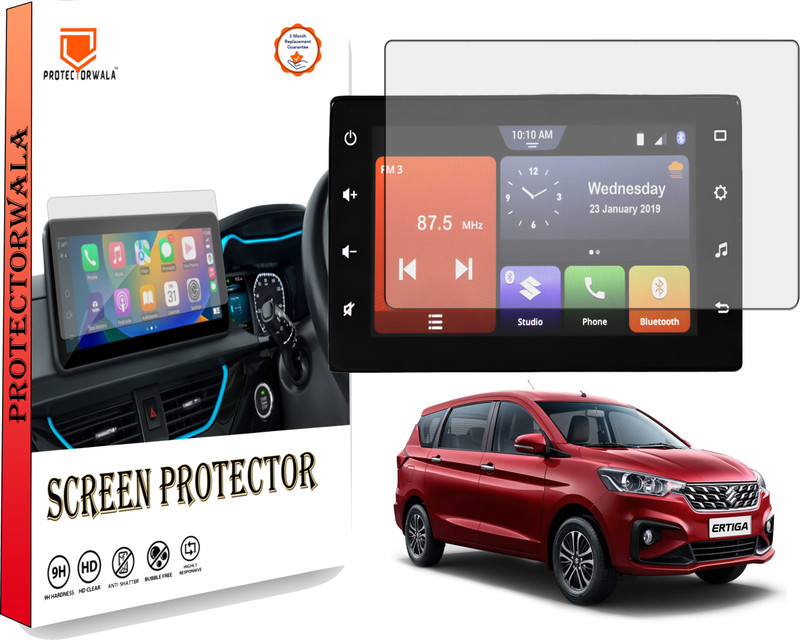 Protectorwala Impossible Screen Guard for Ertiga 7 inch Touch Display Car Music infotainment System Flexible 9H Protector CLEAR(Pack of 1)