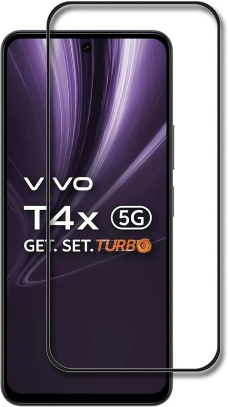 EITANSHA CREATION Edge To Edge Tempered Glass for vivo T4x 5G, vivo T4x 5G(Pack of 1)