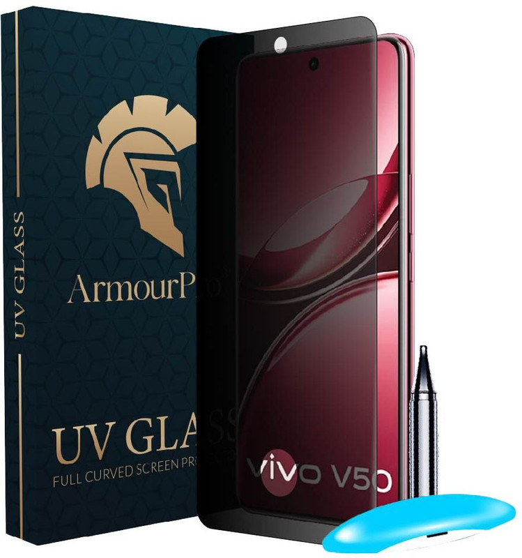 ArmourPro Edge To Edge Tempered Glass for vivo V50 5G, Vivo V50E 5G, Vivo V50 Pro 5G, vivo V50 5G, Privacy Anti Spy Protection(Pack of 1)