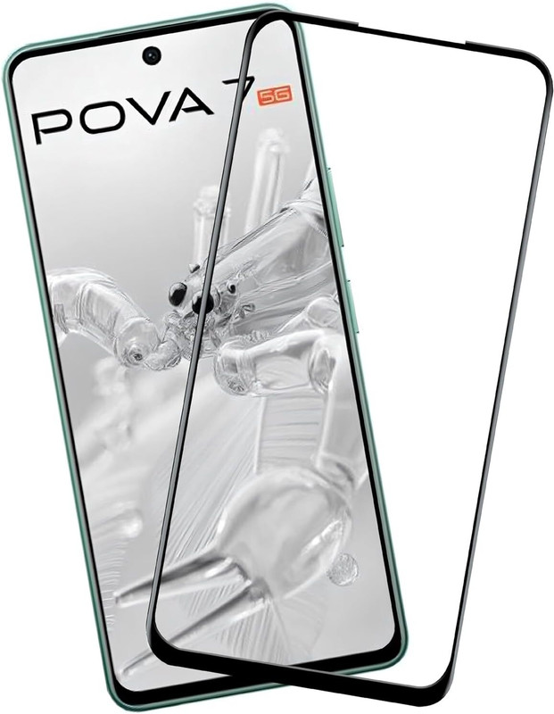 EITANSHA CREATION Edge To Edge Tempered Glass for Tecno Pova 7 5G(Pack of 1)