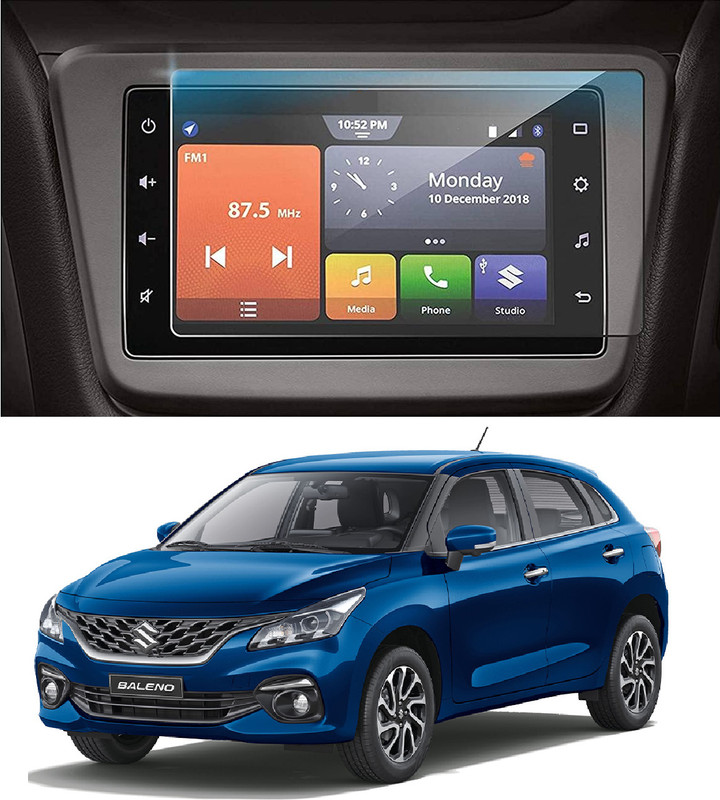 Wishguard Impossible Screen Guard for Suzuki Baleno Delta AGS Navigation & Infotainment System [Clear, 2](Pack of 2)