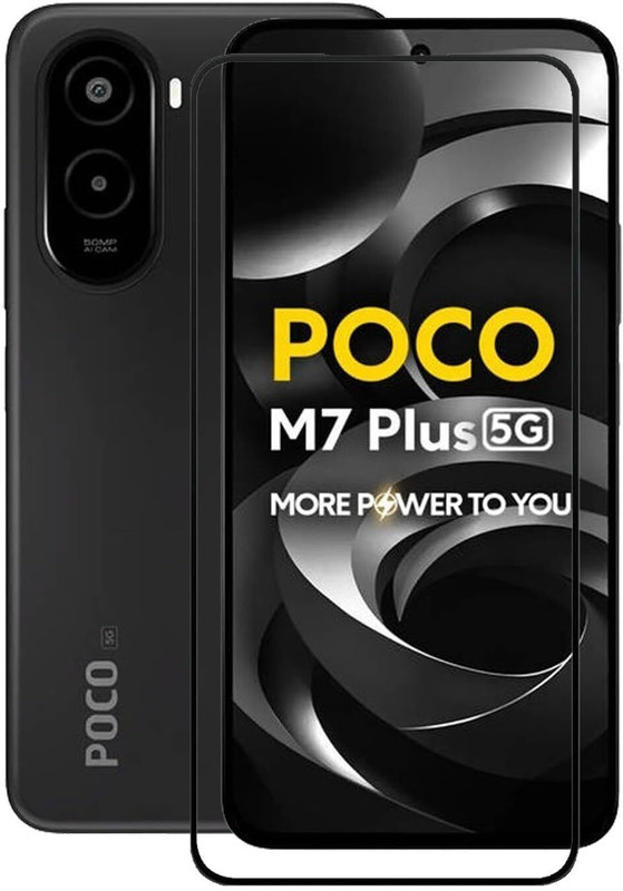 EITANSHA CREATION Edge To Edge Tempered Glass for POCO M7 Plus 5G, POCO M7 Plus, Redmi 15 5G, Redmi 15(Pack of 1)