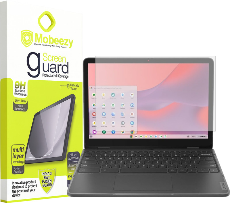 Mobeezy Front and Back Screen Guard for Lenovo 500e Yoga Chromebook Gen4, Protective Flim Clear, (9H Hardness)(Pack of 1)