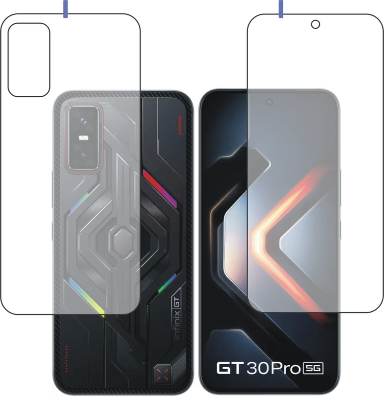 Screen Protector Front and Back Tempered Glass for INFINIX GT30 PRO 5G(Pack of 2)