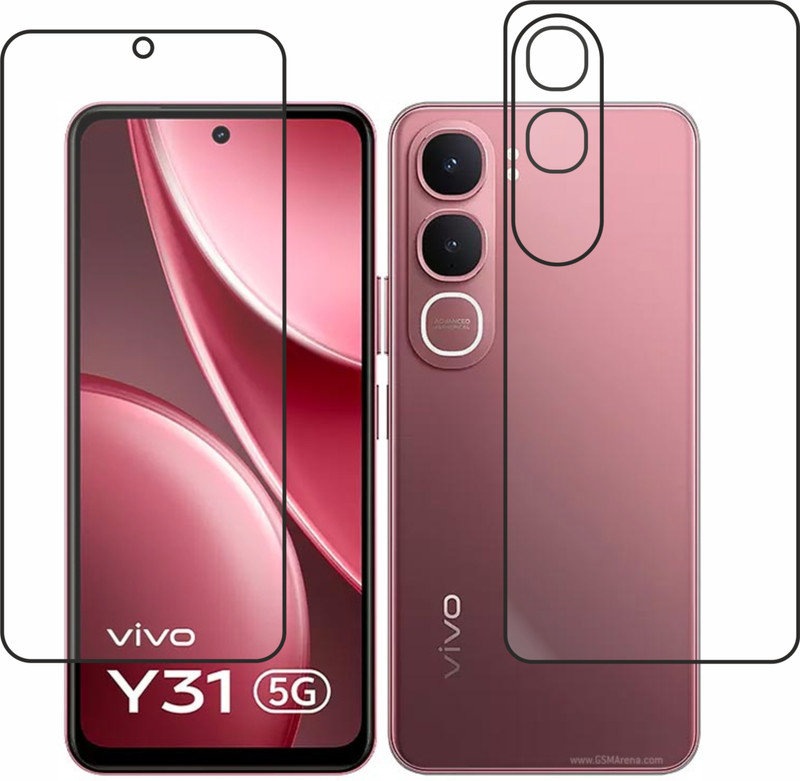 chakoor Front and Back Tempered Glass for vivo Y31 5G(Pack of 3)