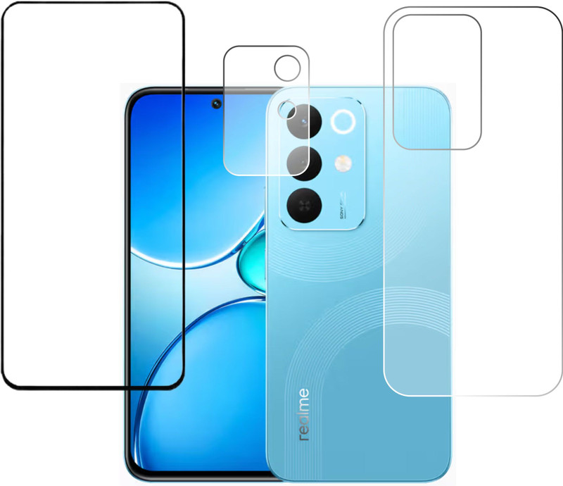 GARUDA GLASS Front and Back Tempered Glass for REALME 15T 5G(Pack of 2)