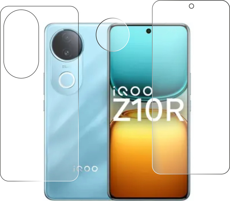 chakoor Front and Back Tempered Glass for IQOO Z10R 5G(Pack of 3)