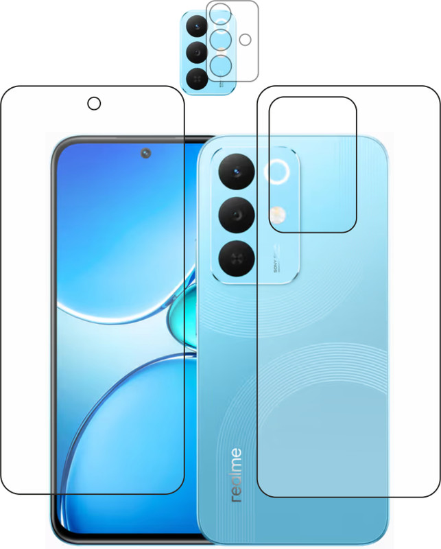 GARUDA GLASS Front and Back Tempered Glass for REALME 15T 5G(Pack of 2)
