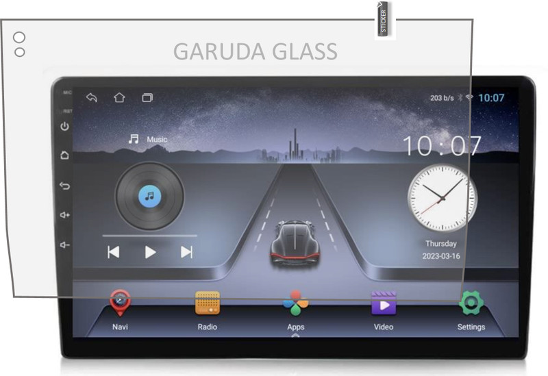 GARUDA GLASS Impossible Screen Guard for 9 Inch Car Android Video Player(Pack of 1)