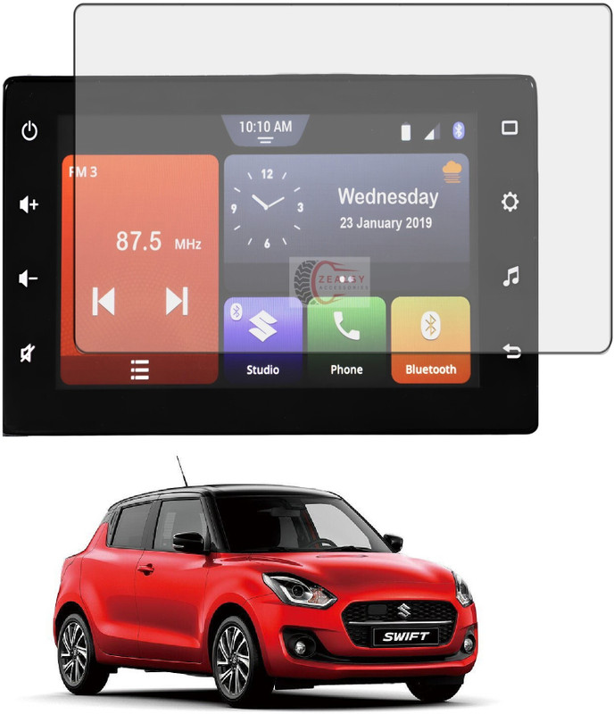 Zealsy Screen Guard for Maruti Suzuki Baleno Delta Zeta 7 Inch Infotainment System Touch Screen Guard Display Protector Accessories(Pack of 1)