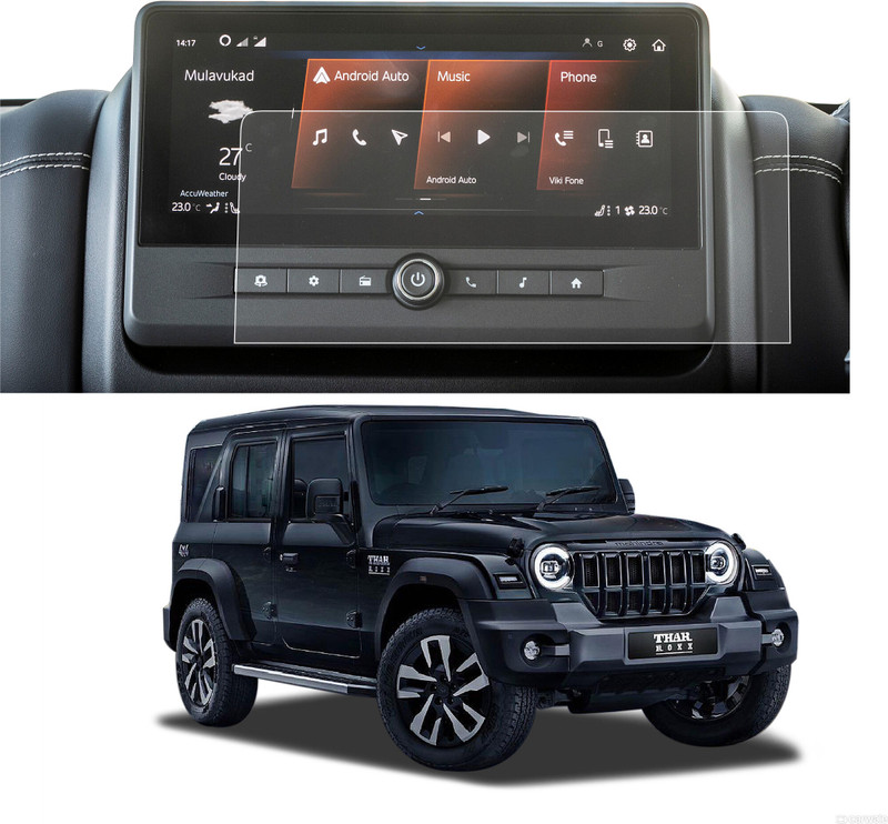 DORADO SHIELD Impossible Screen Guard for Mahindra Thar Roxx Car Accessories Navigation Or Music System (Stereo) Touch Screen Guard , Company Fitted(Pack of 1)