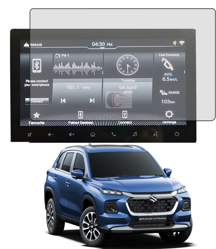 Zealsy Impossible Screen Guard for Compatible For MARUTI SUZUKI GRAND VITARA ZETA ALPHA 9 Inch Infotainment System Touch Screen Guard Protector Accessories(Pack of 1)