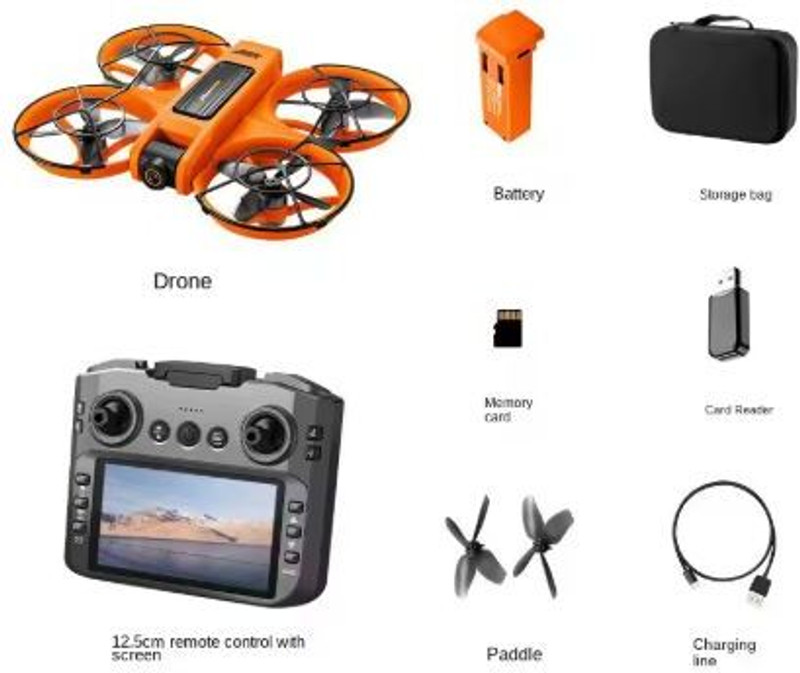 SHIVAAY Nano Glass for Remote controlled Aerial Drone Toy with Large screen Camera Brushless Obstacle Avoidance 5.0(Pack of 1)