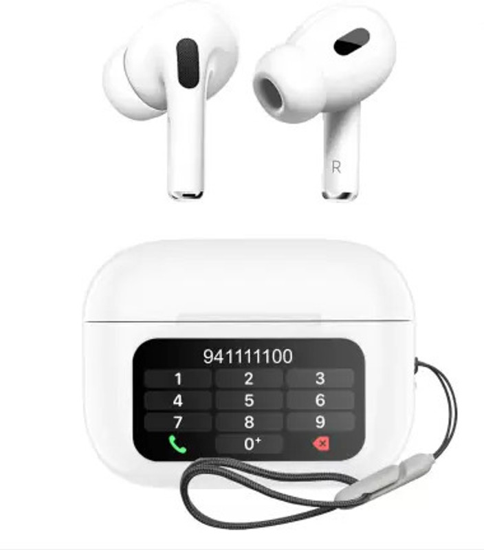 Earbuds Nano Glass for Smart Buds Touch Screen Display TWS ANC + ENC In Earbuds AI Quad Mics Headset Bluetooth - Copy (7)(Pack of 2)