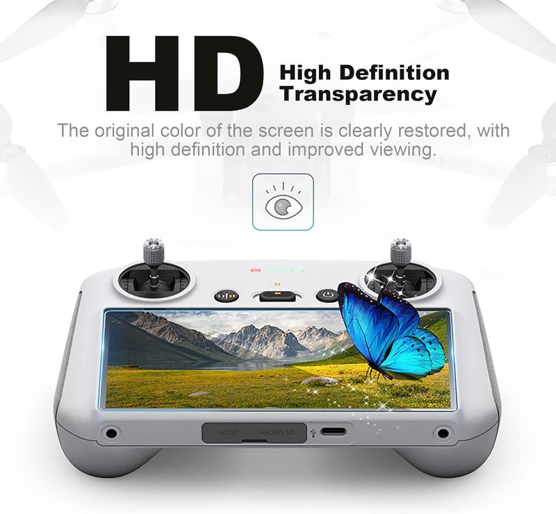 THJDG Tempered Glass Guard for DJI Mini 4 Pro DJI MINI 3 Pro Mini 3 DJI Air 3,3s Mavic 3 Pro, Classic DJI Mavic Air 2S RC Touch Remote Controller..(Pack of 2)
