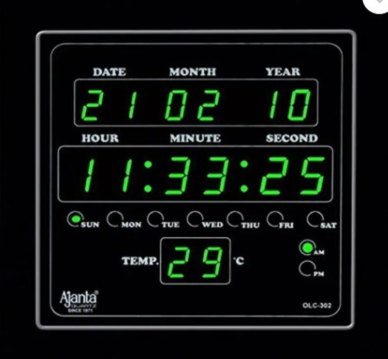 SSRB Nano Glass for Ajanta Quartz Digital Green Led Square Wall Clock Olc - Glass)1 - Copy(Pack of 1)