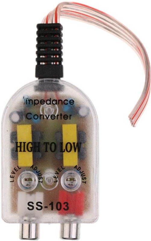 Motopex Nano Glass for Adjustable RCA Line Convertor Low to High Impedance Amplifier Adaptor, MP3, MP4, Car FM Modulator(Pack of 1)