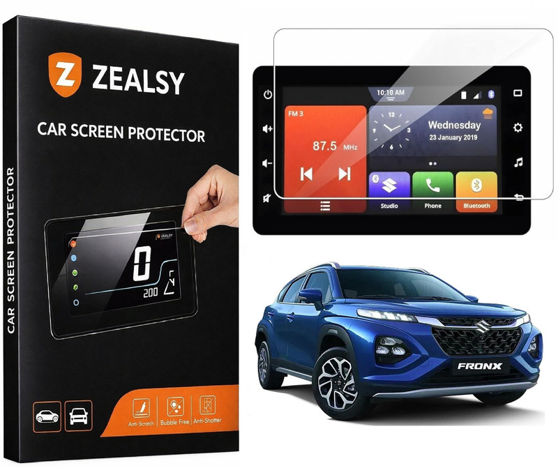 Zealsy Screen Guard for MARUTI SUZUKI FRONX Delta Plus Zeta 7 Inch Infotainment System Touch Screen Guard Display Protector Accessories(Pack of 1)