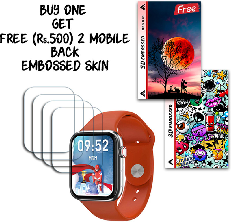 ARBAN Screen Guard for Pebble Gift Box 1.87 inch WITH FREE 500 RUPEES 2 3D EMBOSSED SKIN FOR MOBILE BACK S010(Pack of 4)