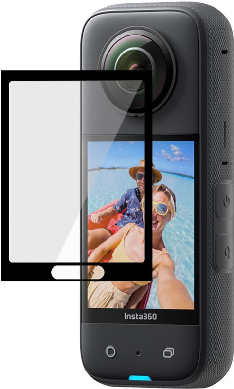 Axcess Tempered Glass Guard for Tempered Glass Screen Protector Compatible with Insta 360 X3 Camera with Full Screen Coverage(Pack of 1)