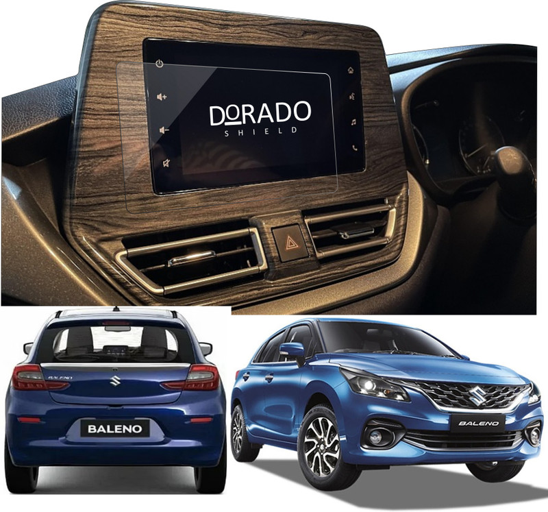 DORADO SHIELD Screen Guard for MARUTI SUZUKI NEW BALENO (2022-2023) (7 Inch), 9h Hammer Proof,Unbreakable,Nano FlexiGlass(Pack of 1)
