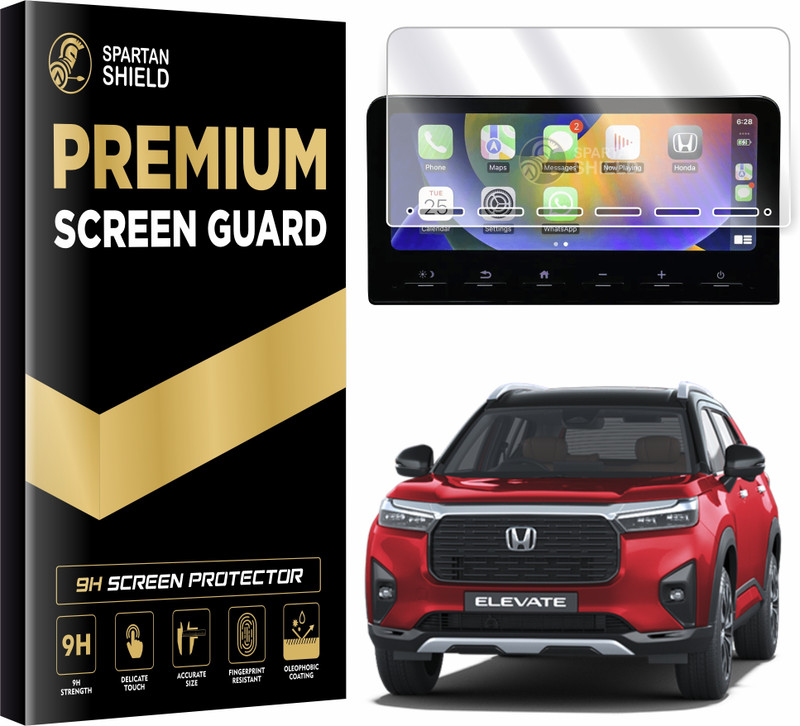 spartan shield Screen Guard for Honda Elevate 2023 SUV | ZX Top Model 10.25 Inch Touch Screen | Infotainment System Protector | Car TouchScreen Display Accessory(Pack of 1)