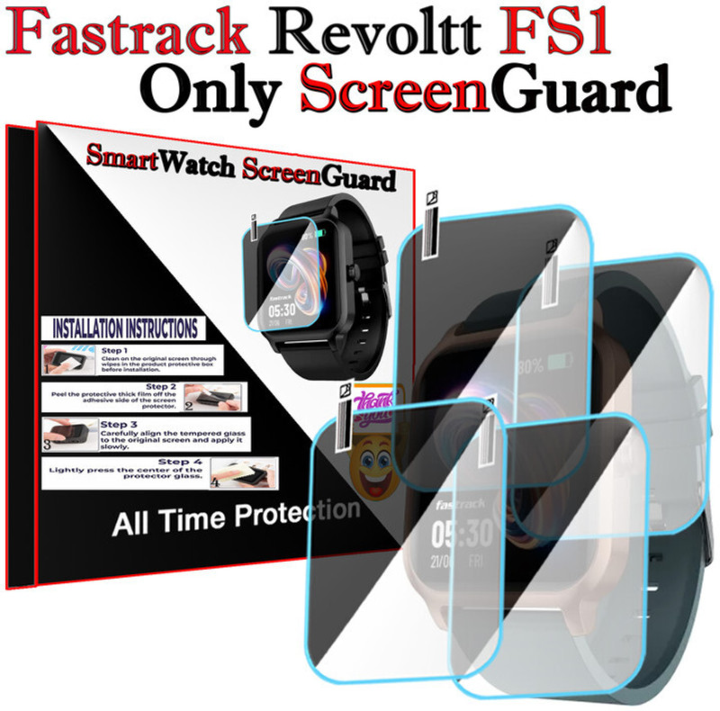 HIDEOUS Screen Guard for Fastrack Revoltt FS1(Pack of 4)