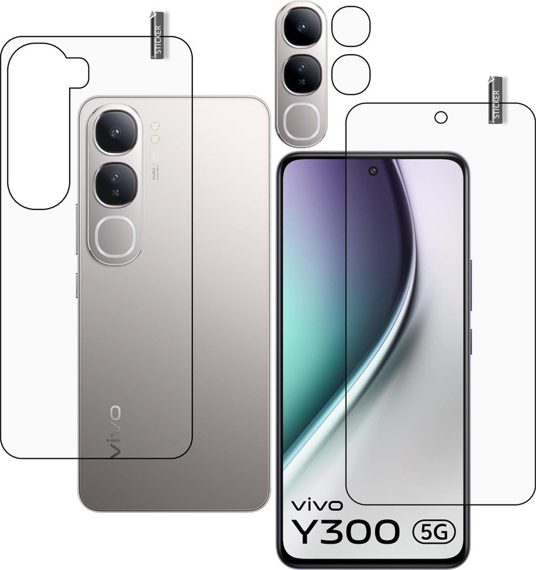 GARUDA GLASS Front and Back Screen Guard for REALME P3x 5G with camera lens protector(Pack of 3)