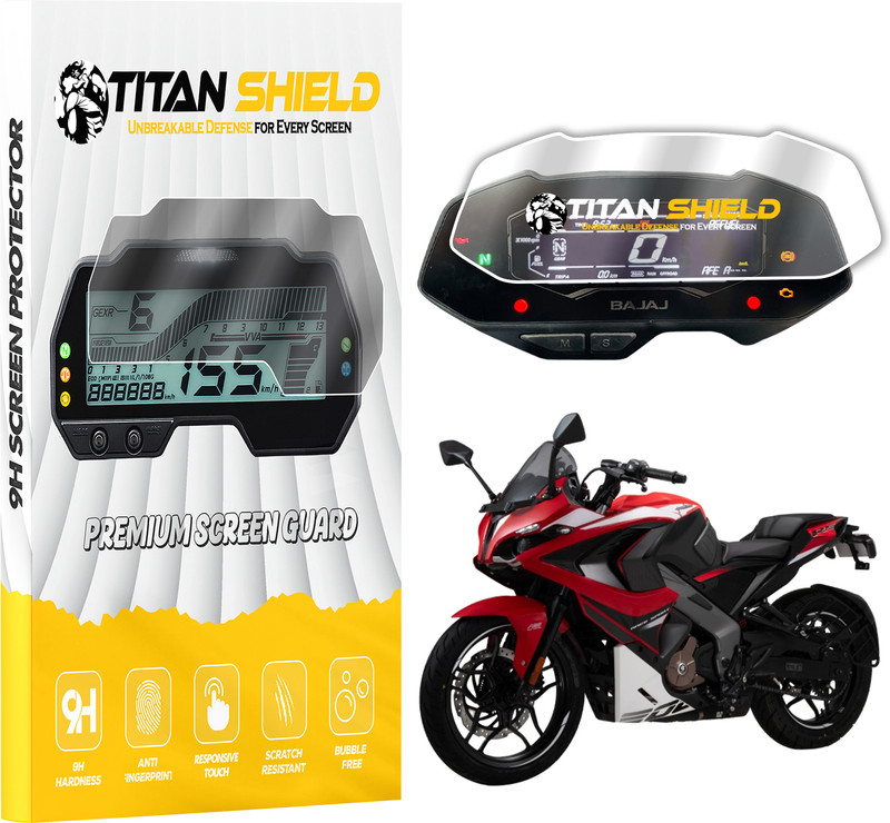 Titan Shield Screen Guard Protector For Bajaj Pulsar RS 200 2025 [Not Tempered Glass] Bike Crash Guard(Bajaj)