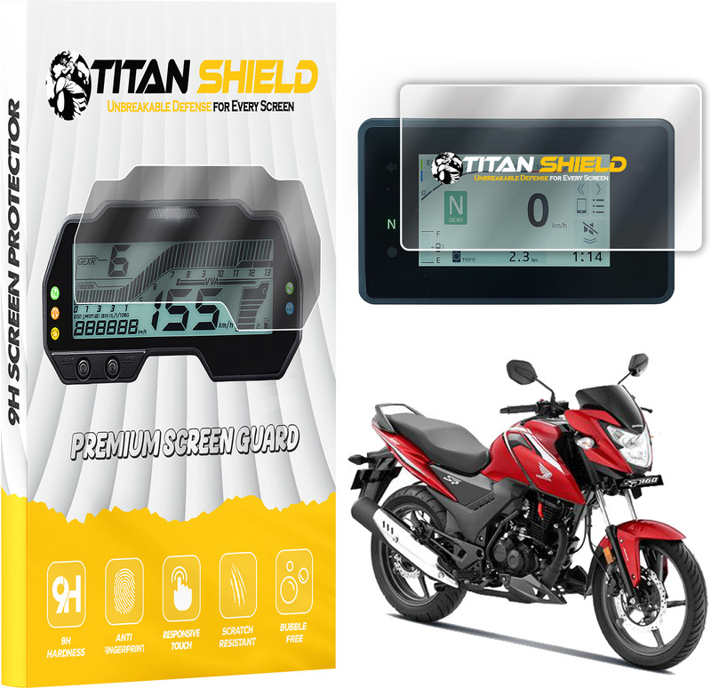 Titan Shield Screen Guard Protector for NEW 2025 Honda SP160 Bike [Not Tempered Glass] Bike Crash Guard(Honda)