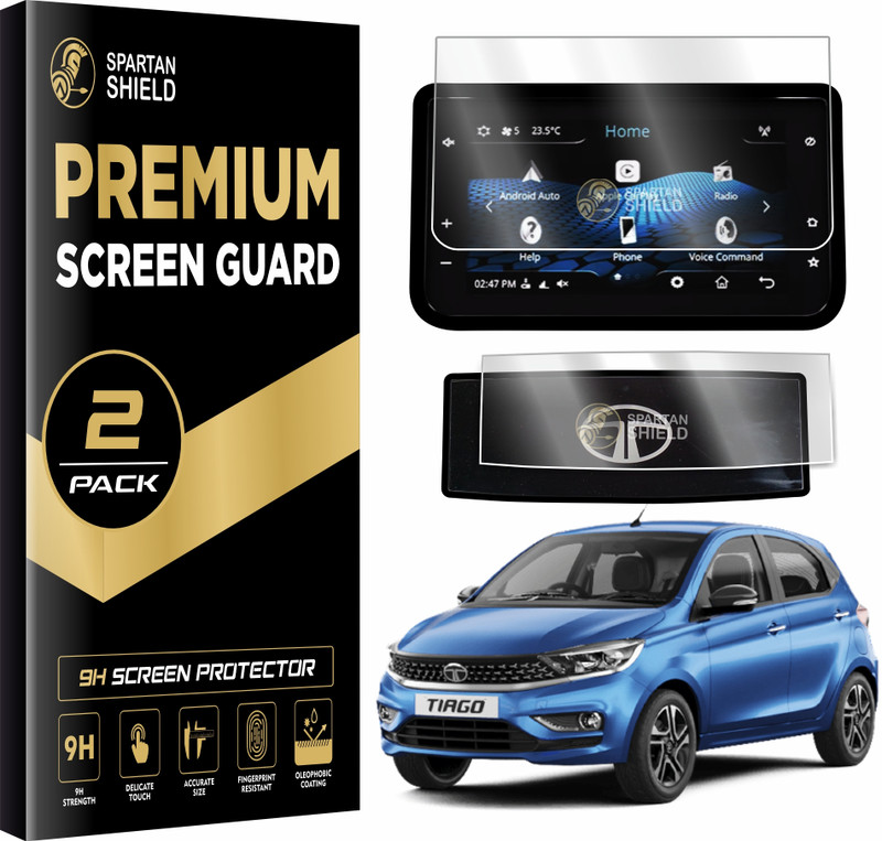 spartan shield Screen Guard for TATA TIAGO EV 2025 || 10.25 INCH INFOTAINMENT [THIN CORNER] Protector || Anti Scratch | Water Resistant | TiagoEV Car Digital Display Accessories [Not Tempered Glass](Pack of 1)