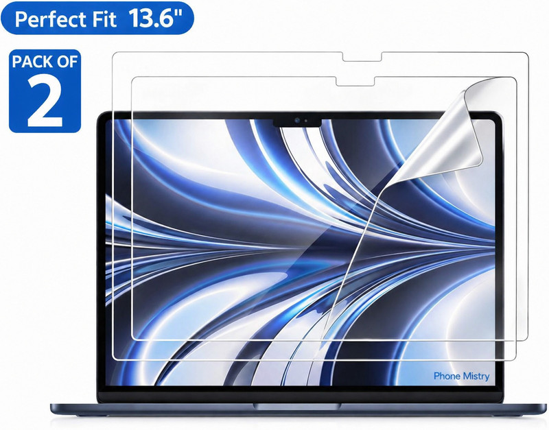 PhoneMistry Screen Guard for Apple MacBook Air 13.6 inch M2 (A2681), M3 (A3113), M4 (A3240)(Pack of 2)