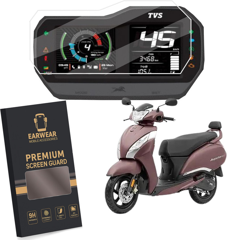 ear wear TVS Jupitar (2024) Bike Display Screen Guard(TVS)