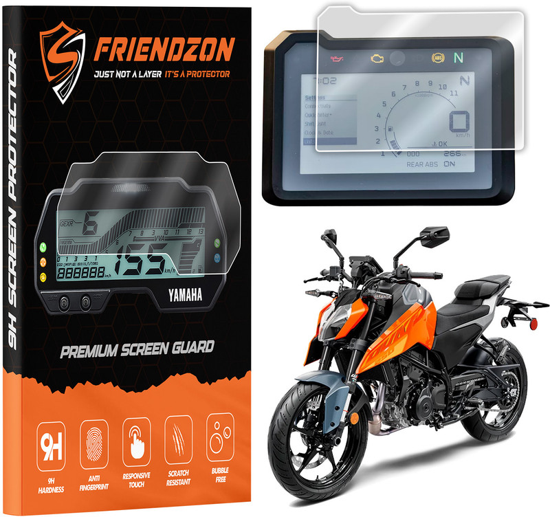 FriendZon Screen Guard for KTM Duke 250 GEN 3 2024 | Anti-Fingerprint | Anti Bubble Bike Crash Guard(KTM)