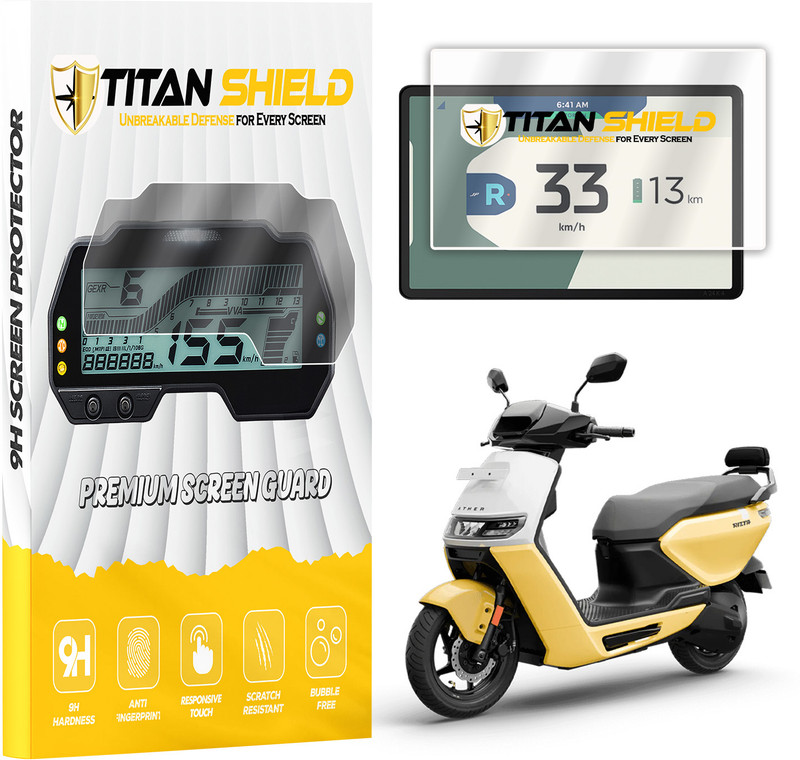 Titan Shield 9H Nano Screen Guard Protector Compatible With Ather Rizta S & Rizta Z Bike Crash Guard(Ather)